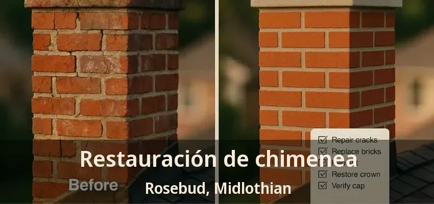 Restauración de chimenea Rosebud, Midlothian - TX