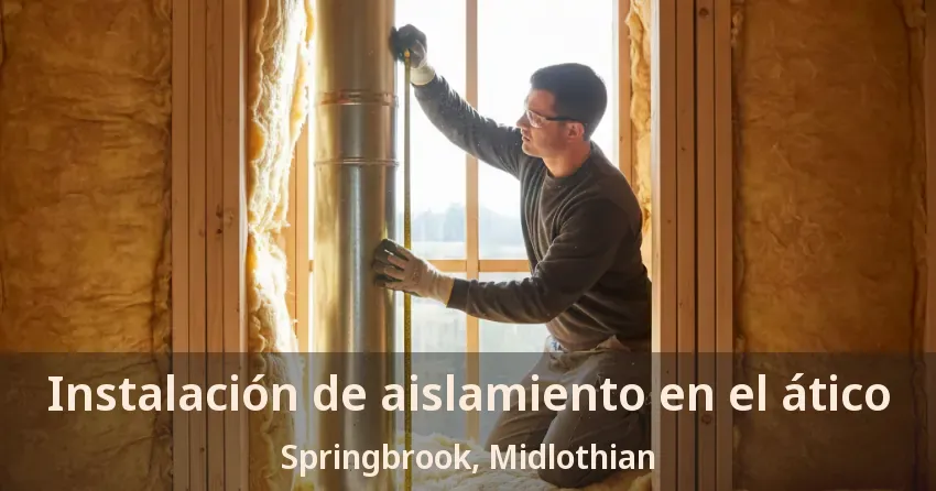 Instalación de aislamiento en el ático Springbrook, Midlothian - TX